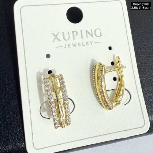 Сережки Xuping14К 10829 (1.6см.)